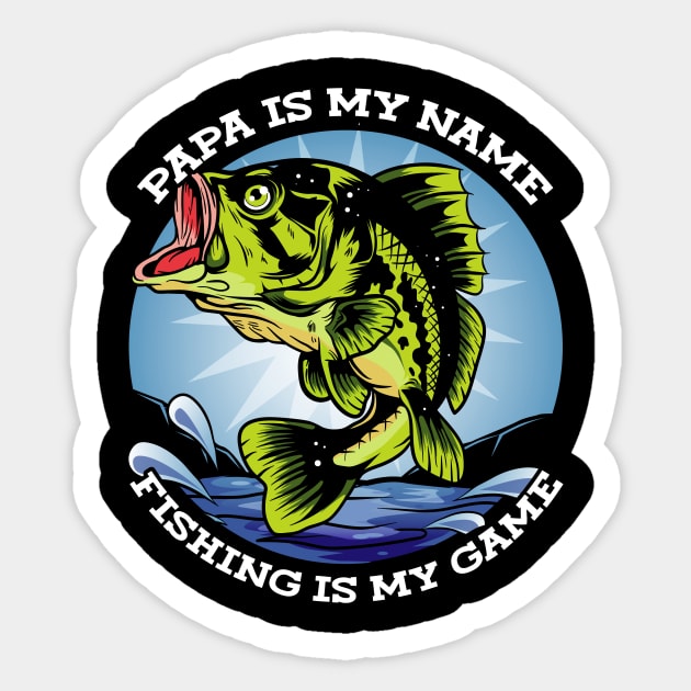 Grandfather Fishing Gift Sticker by GigibeanCreations